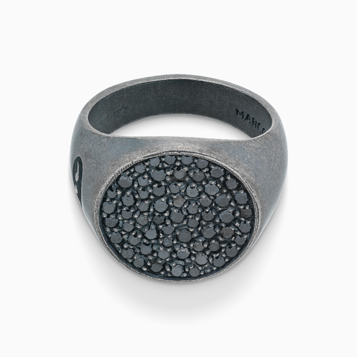 MONETA Black Diamonds Signet Ring
