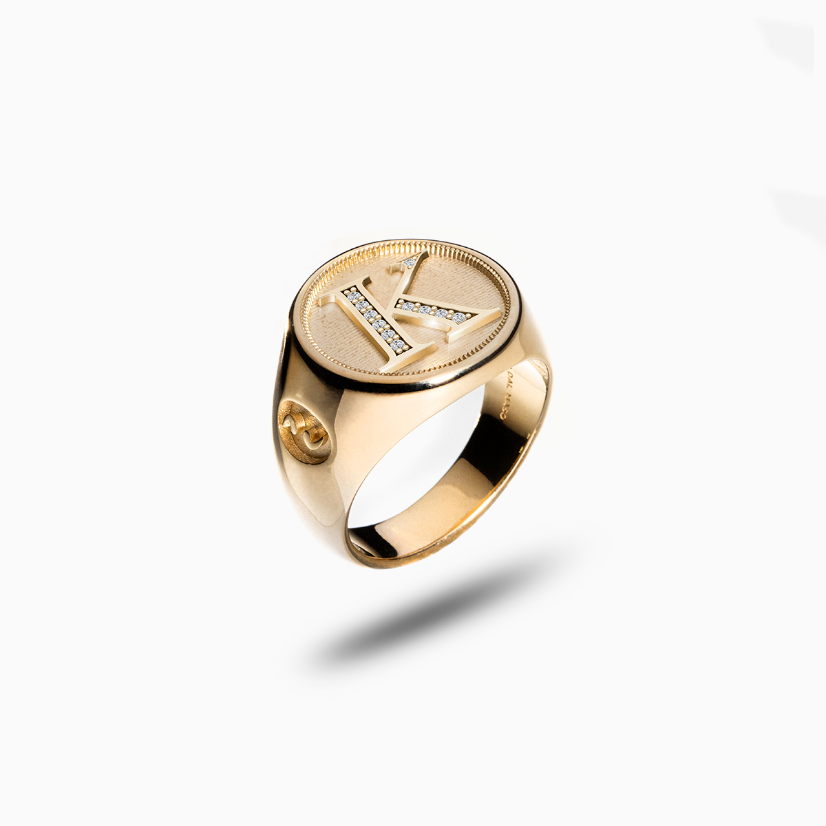 MONETA Vermeil Initial K Ring