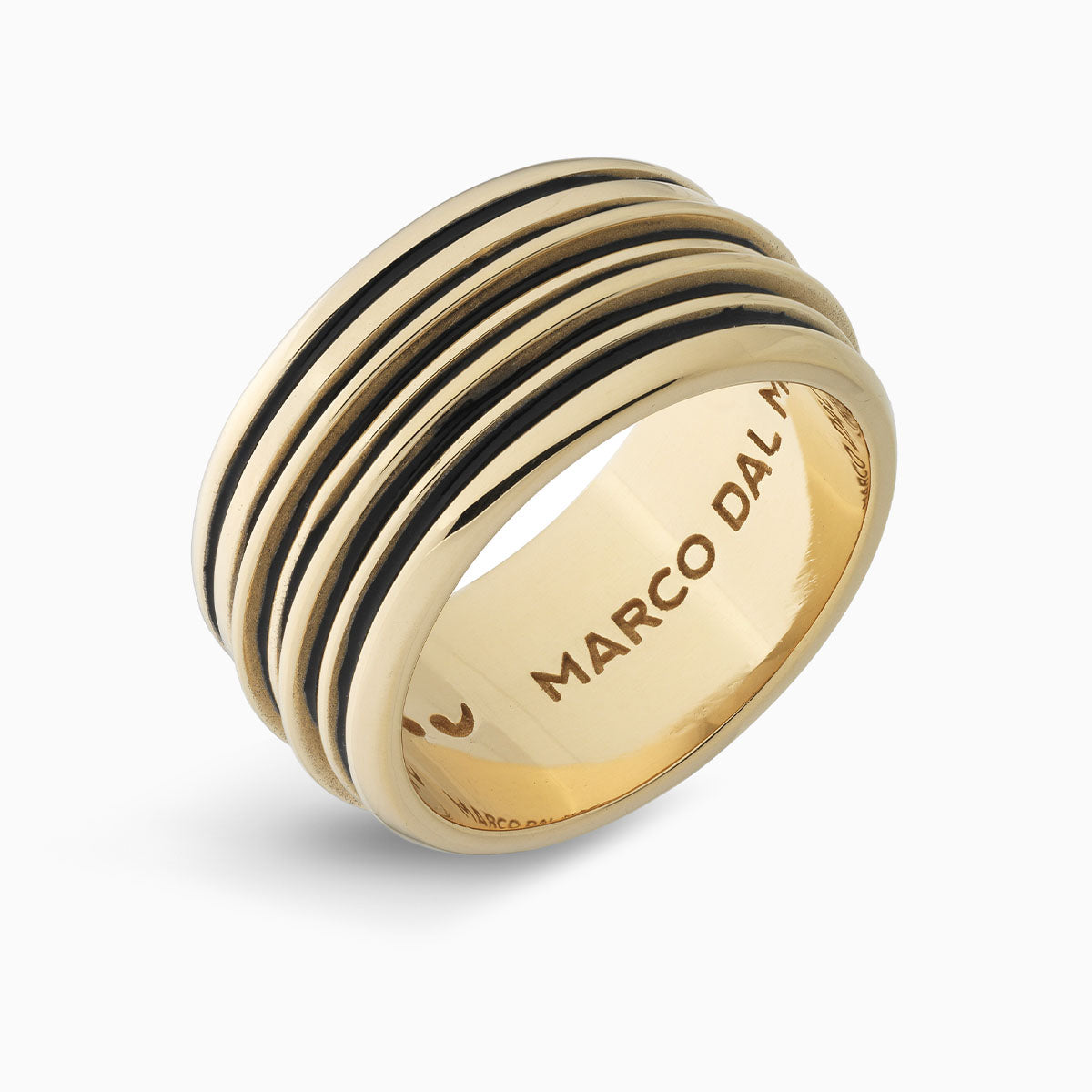 ACIES BAND, Yellow Gold Polished Vermeil & Black Enamel