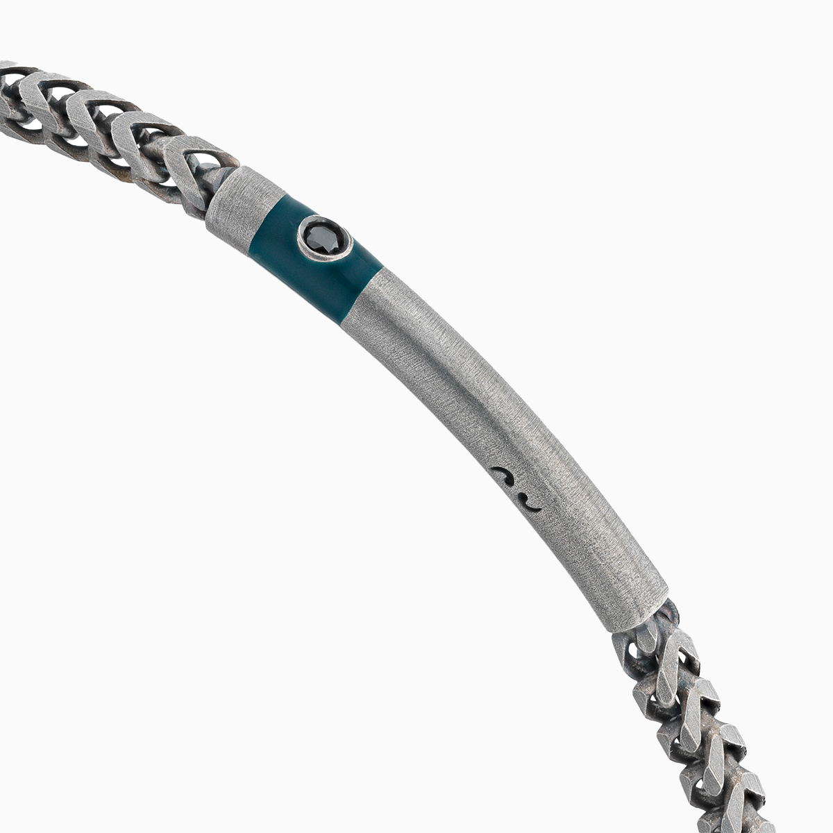 Ulysses Chevron Chain and Enamel Bracelet
