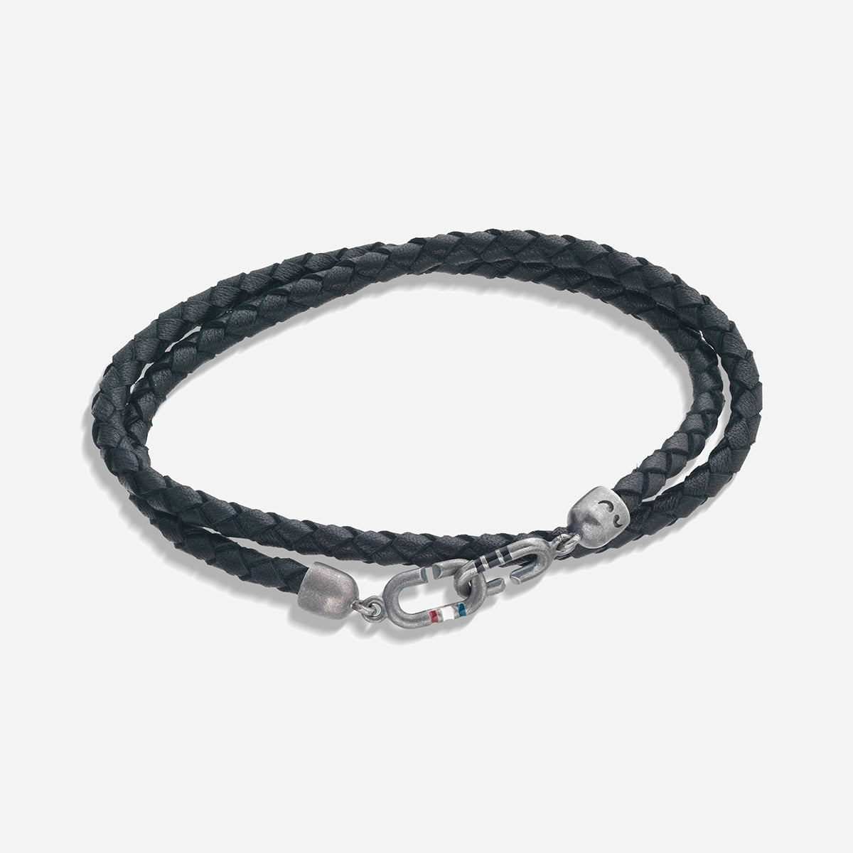 LINK Double Wrap Enamel and Leather Bracelet