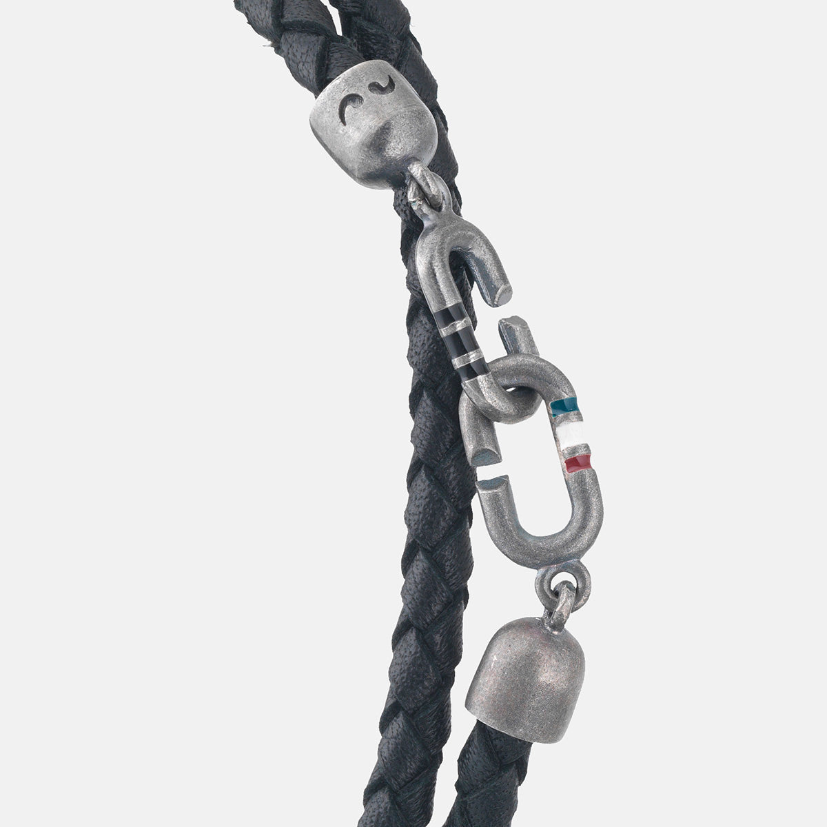 LINK Double Wrap Enamel and Leather Bracelet
