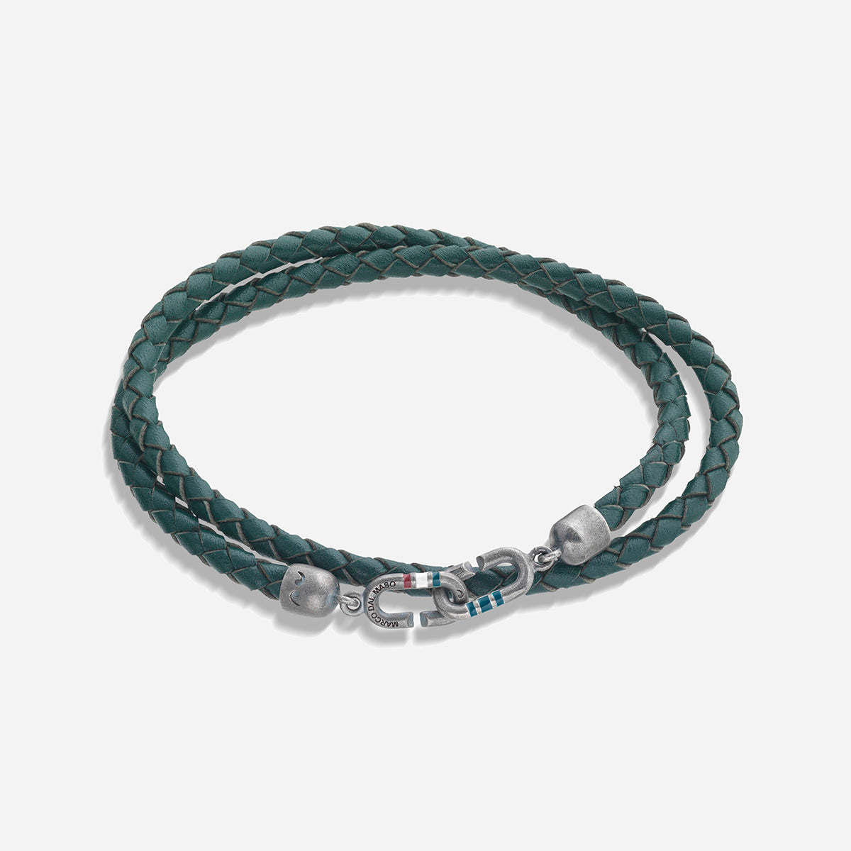 LINK Double Wrap Enamel and Leather Bracelet