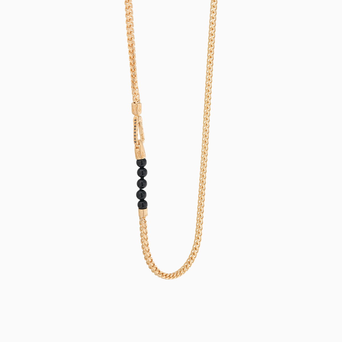 Ulysses 6mm Onyx Bead Chain Necklace