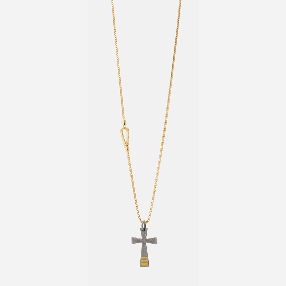 THE CROSS Enamel Pendant, Yelllow gold Vermeil, Yellow Enamel-Standard View