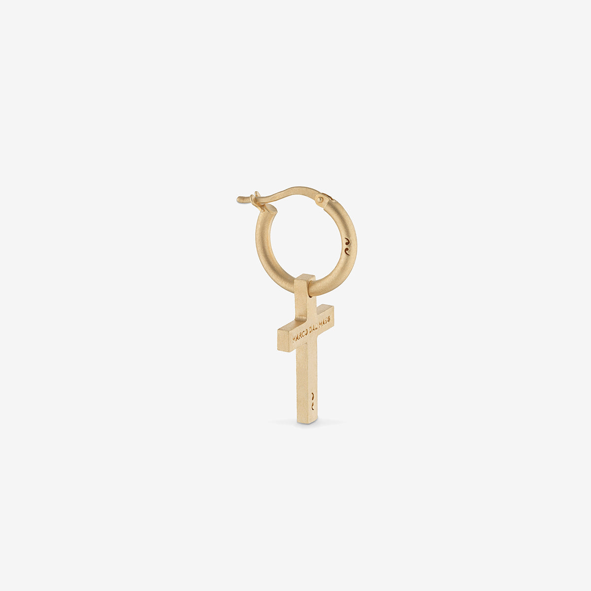 THE CROSS Pendant Earring, Matte Yellow Gold Vermeil-Standard View 1