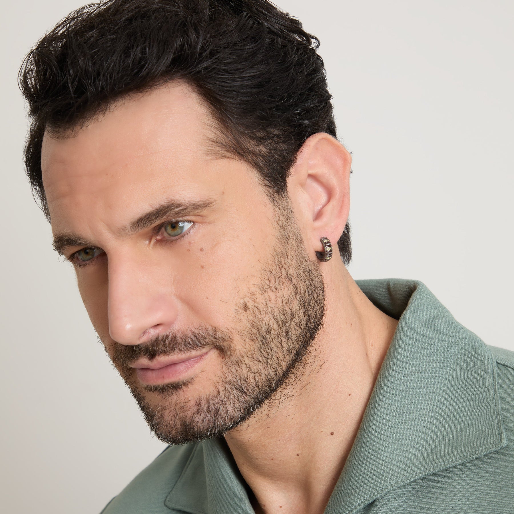 ACIES MINI PAVE HOOP EARRING