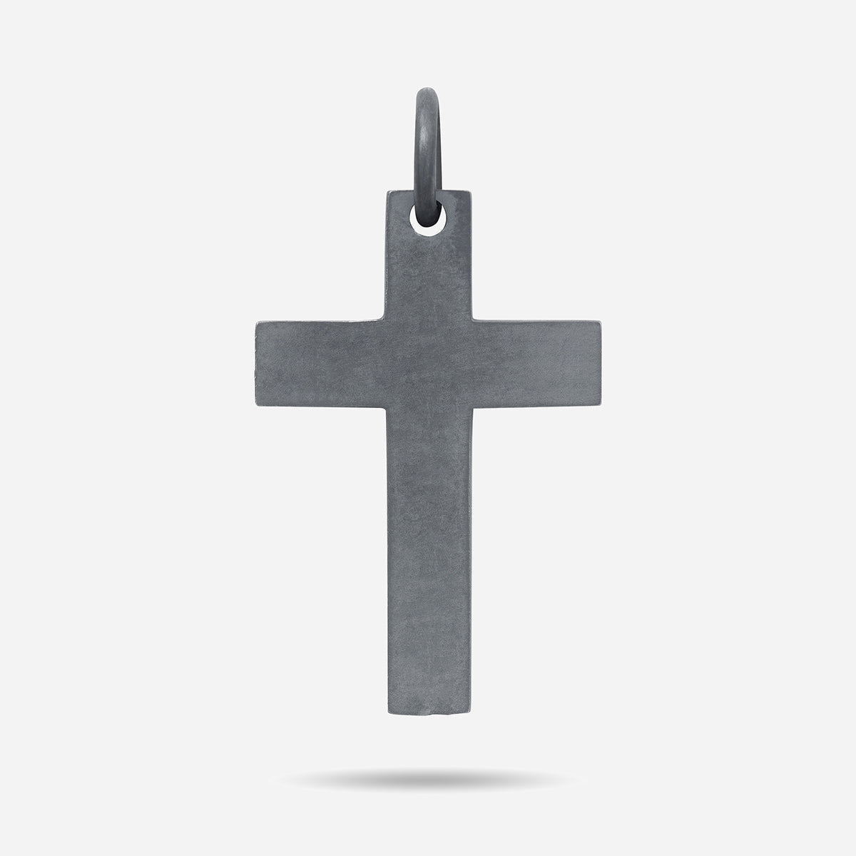 THE CROSS Enamel Stripes Amulet, Oxidized Silver, Green Enamel-Standard View 1