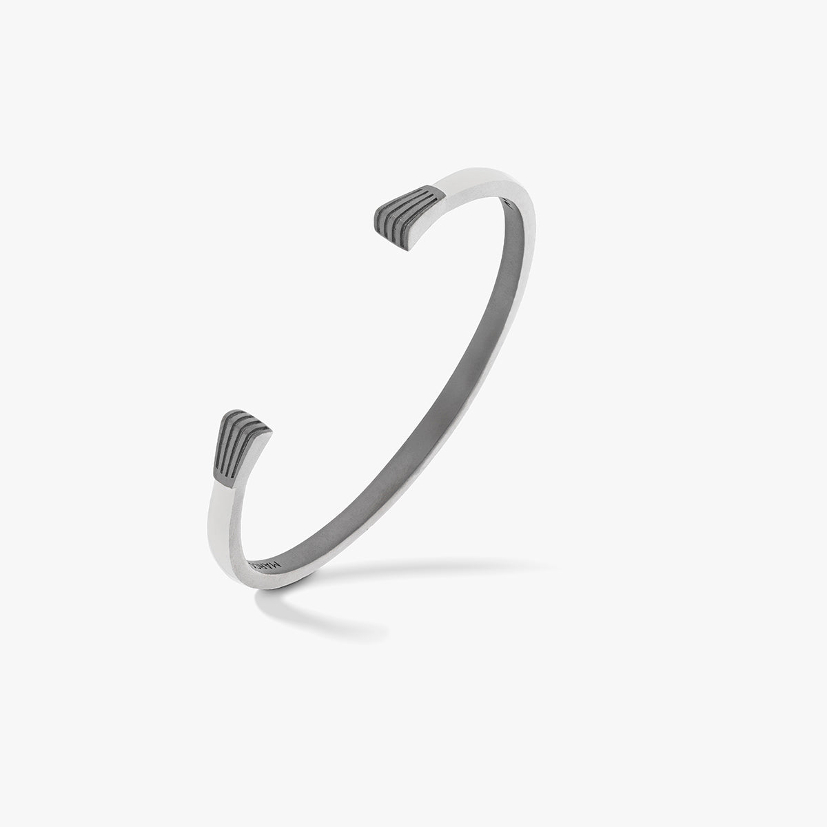 ELAN Bracciale in argento nero opaco con smalto avorio