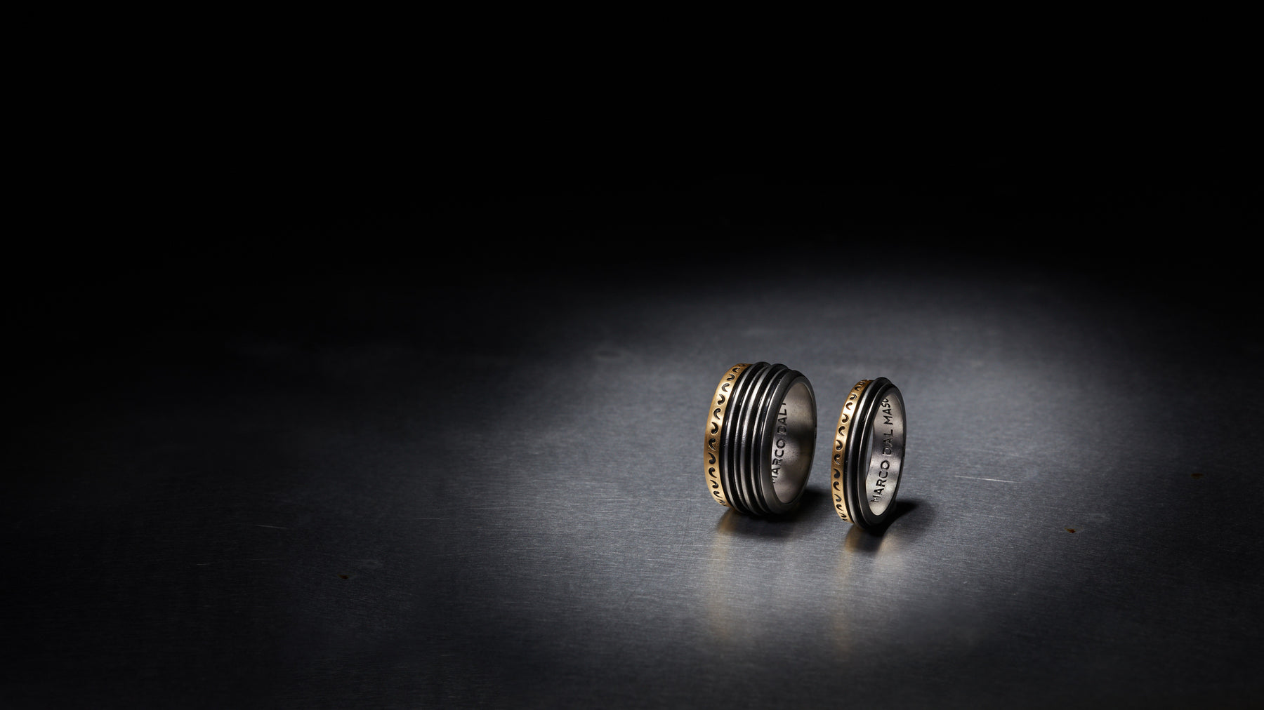 ACIES SLIM MIXED METAL RING
