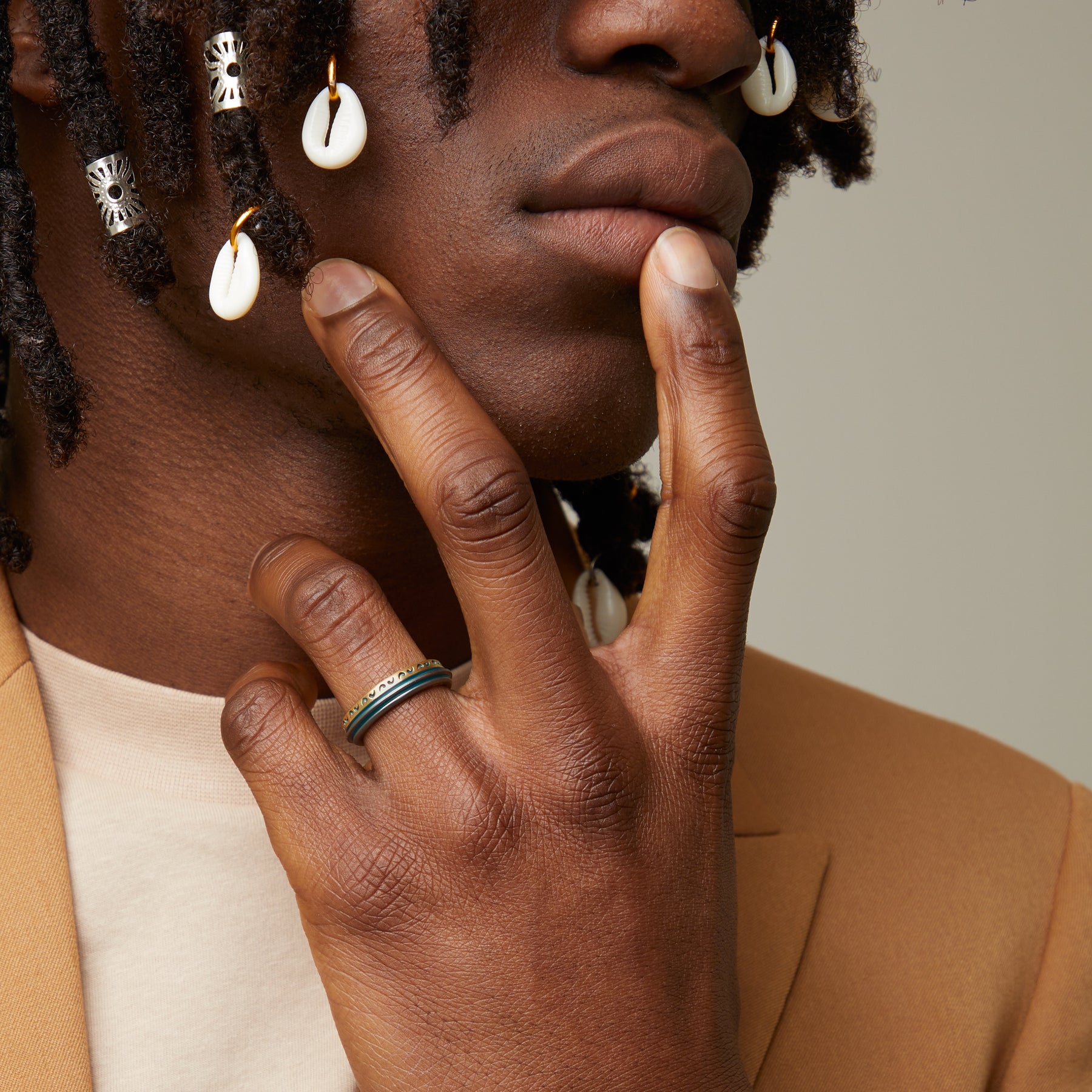 ACIES SLIM MIXED METAL RING