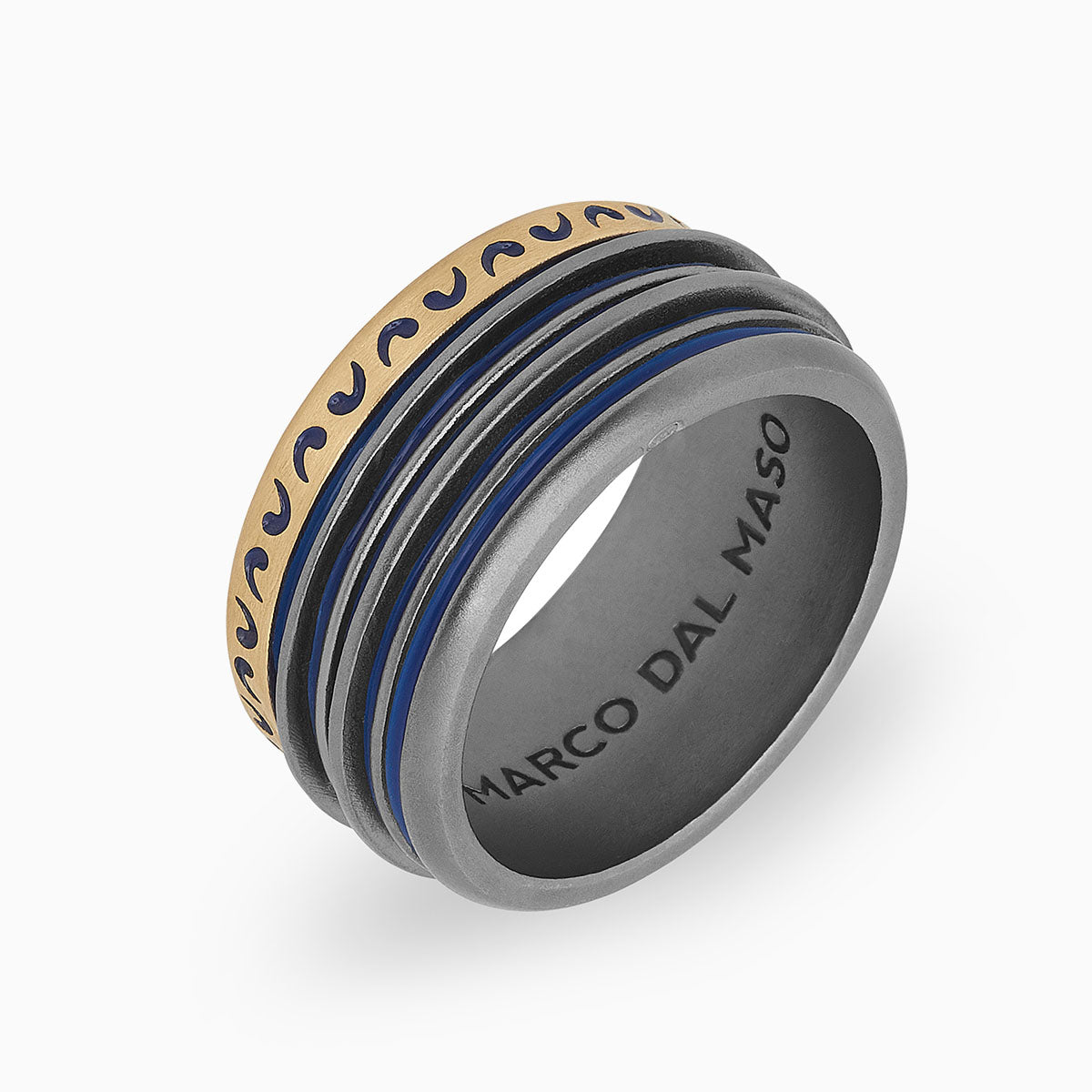 ACIES WIDE MIXED METAL RING