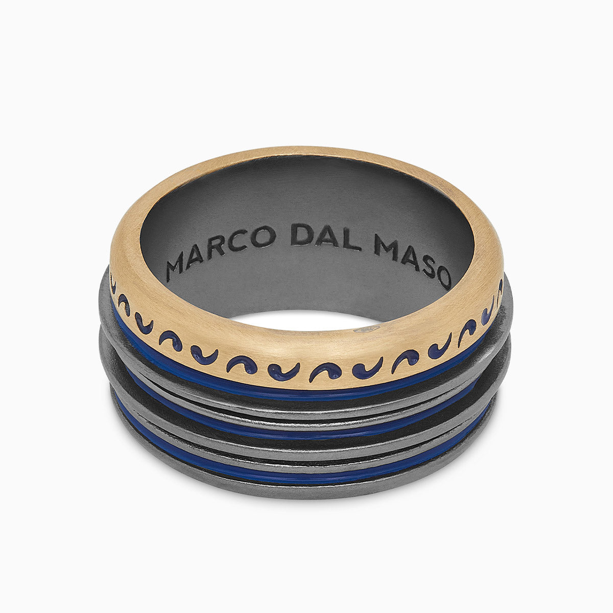 ACIES WIDE MIXED METAL RING