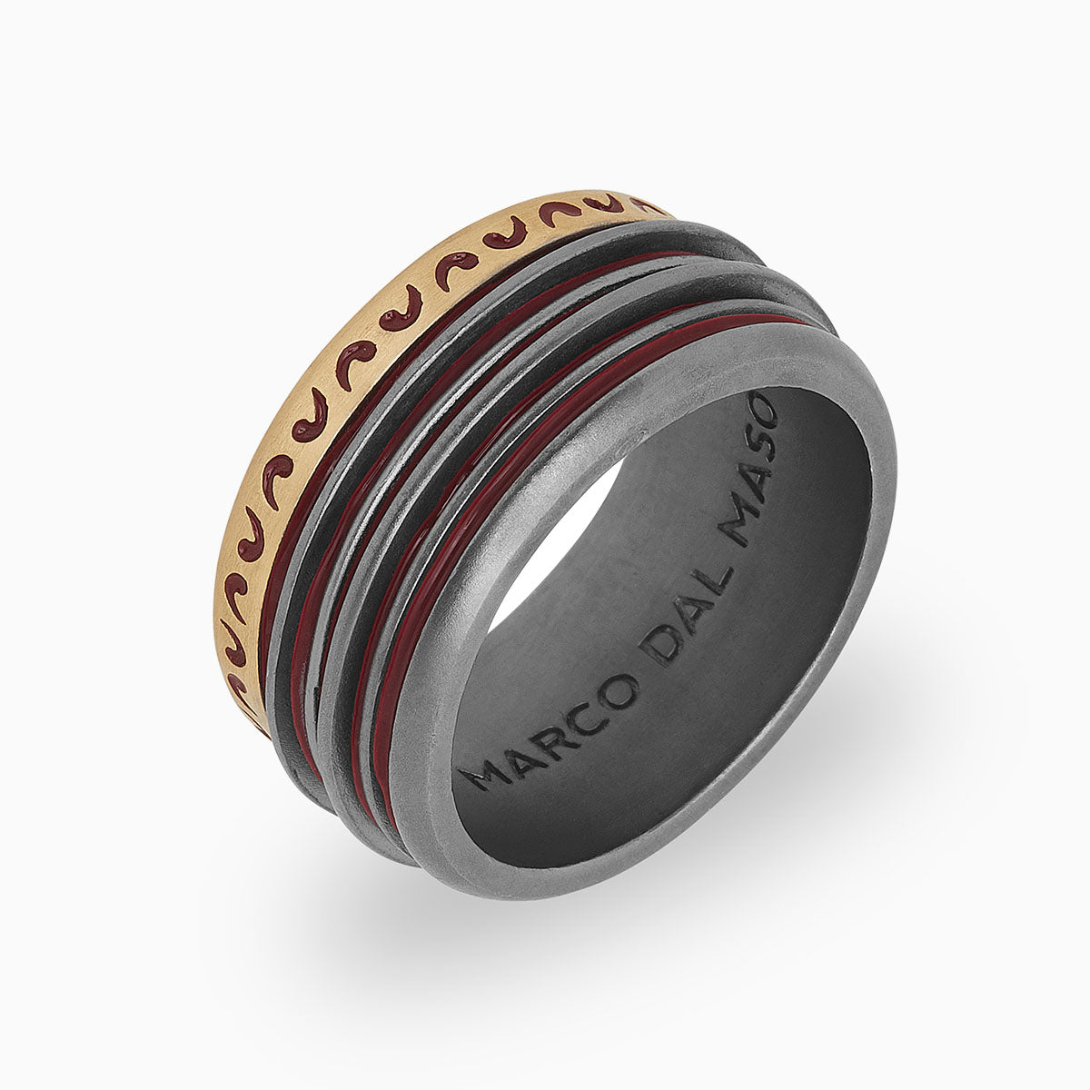ACIES WIDE MIXED METAL RING