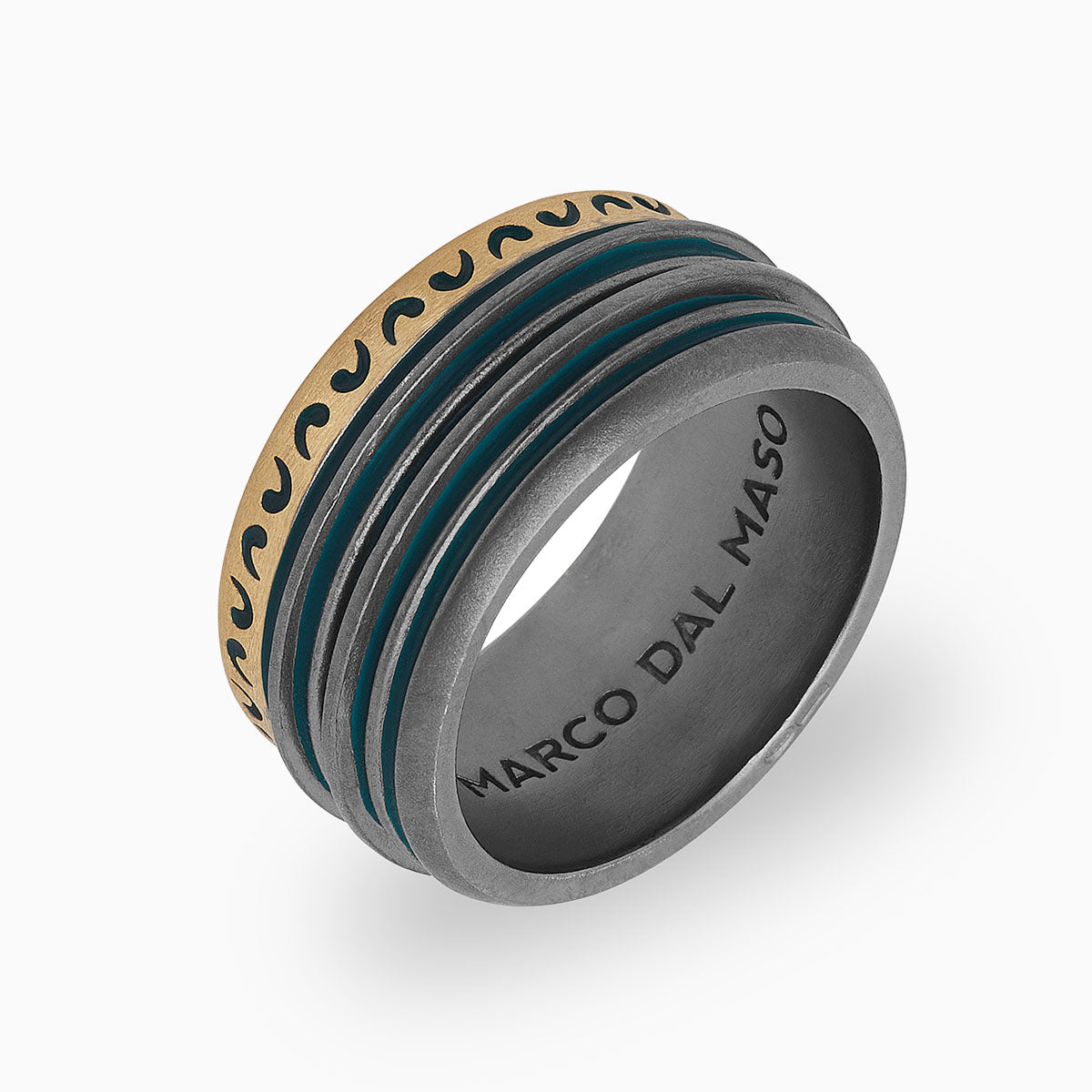 ACIES WIDE MIXED METAL RING