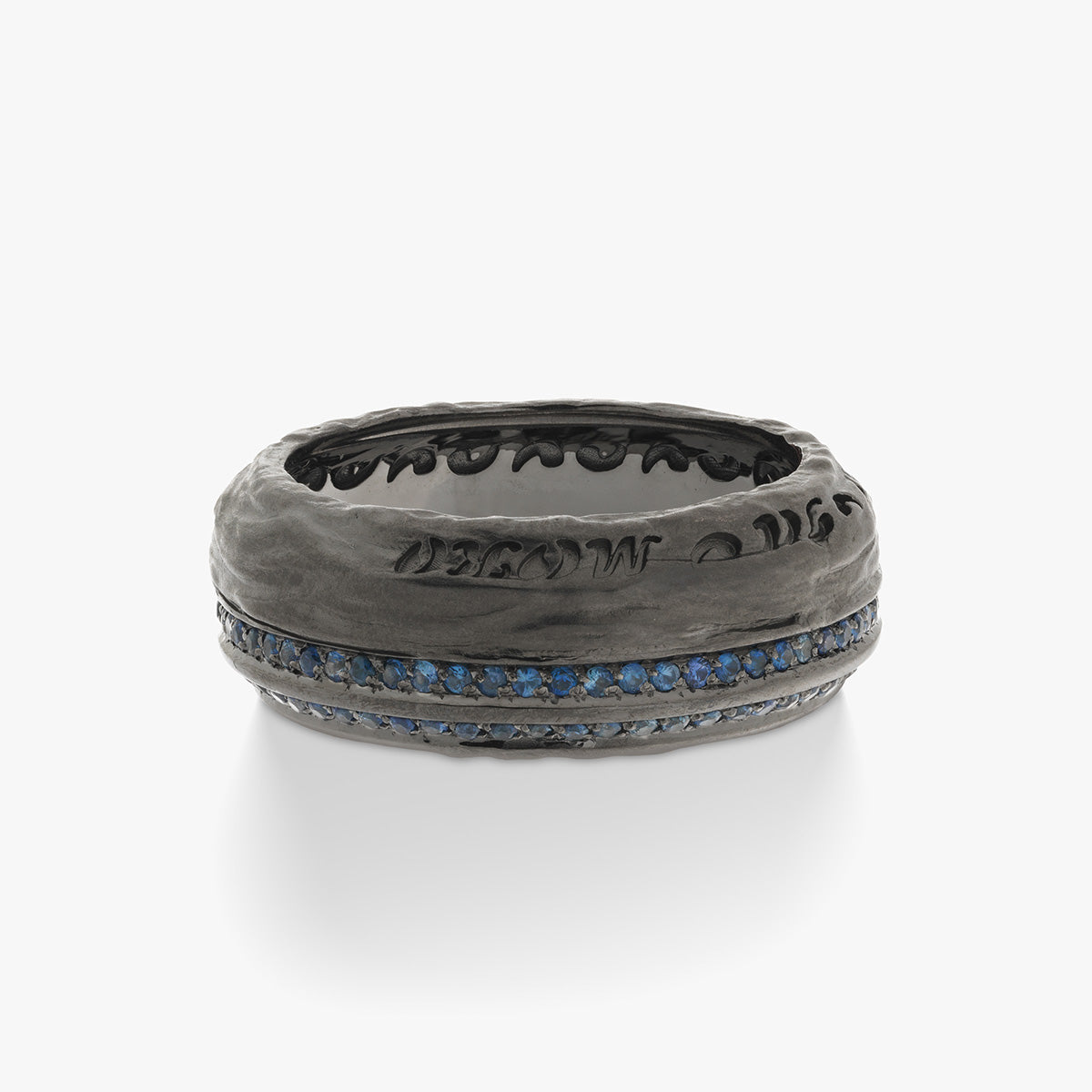 Anello The Other Half in oro nero 18KT con zaffiri blu