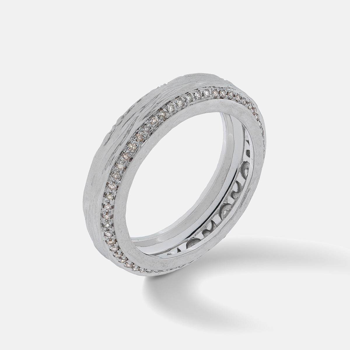 THE OTHER HALF Narrow Edge Gemstone Band