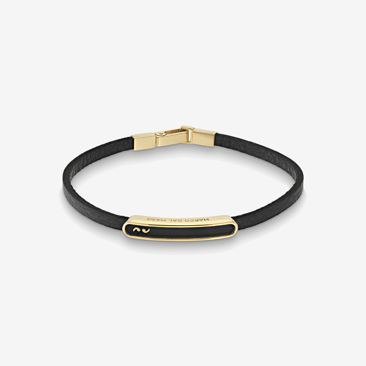 FRAME Enamel ID Leather Bracelet