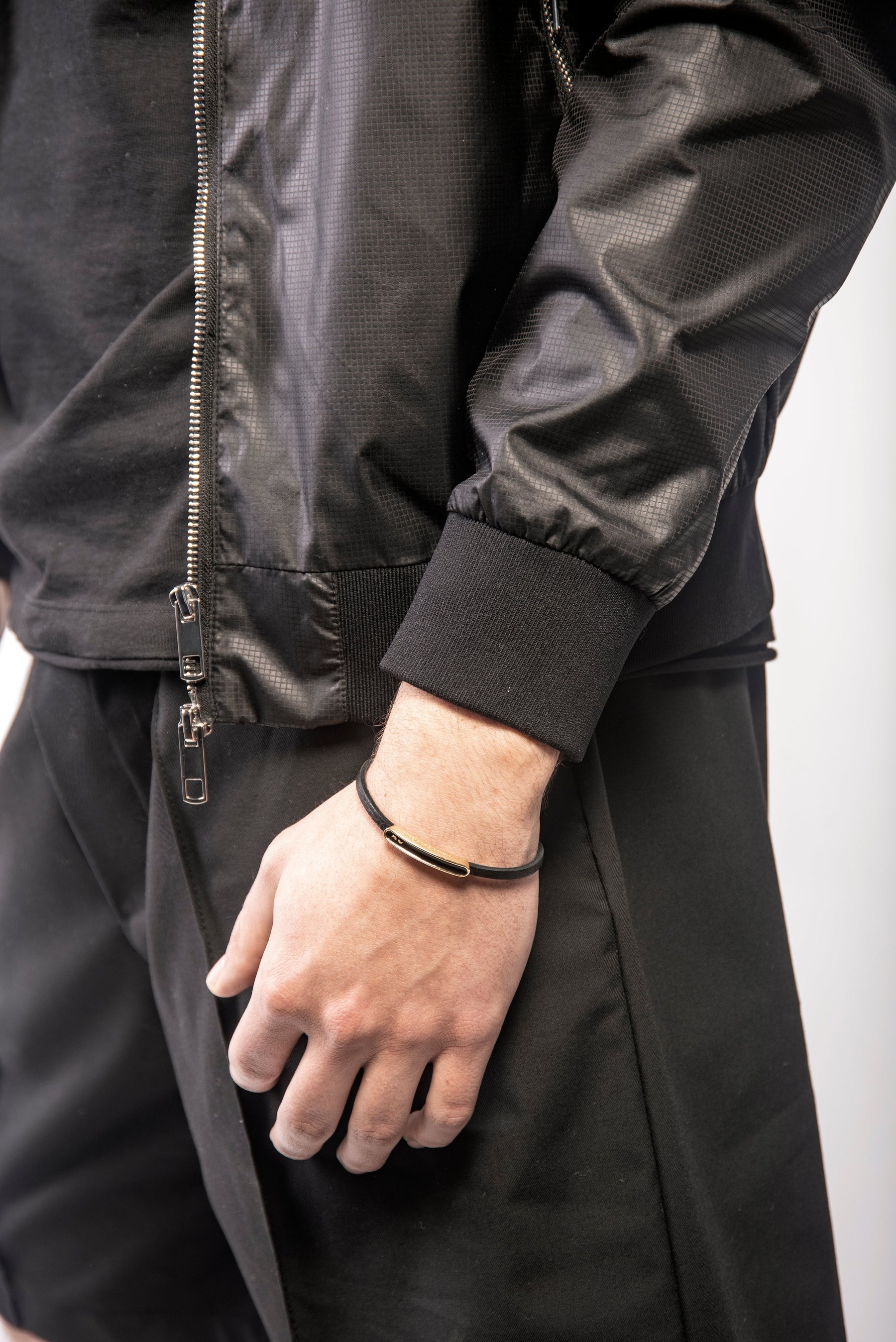 FRAME Enamel ID Leather Bracelet