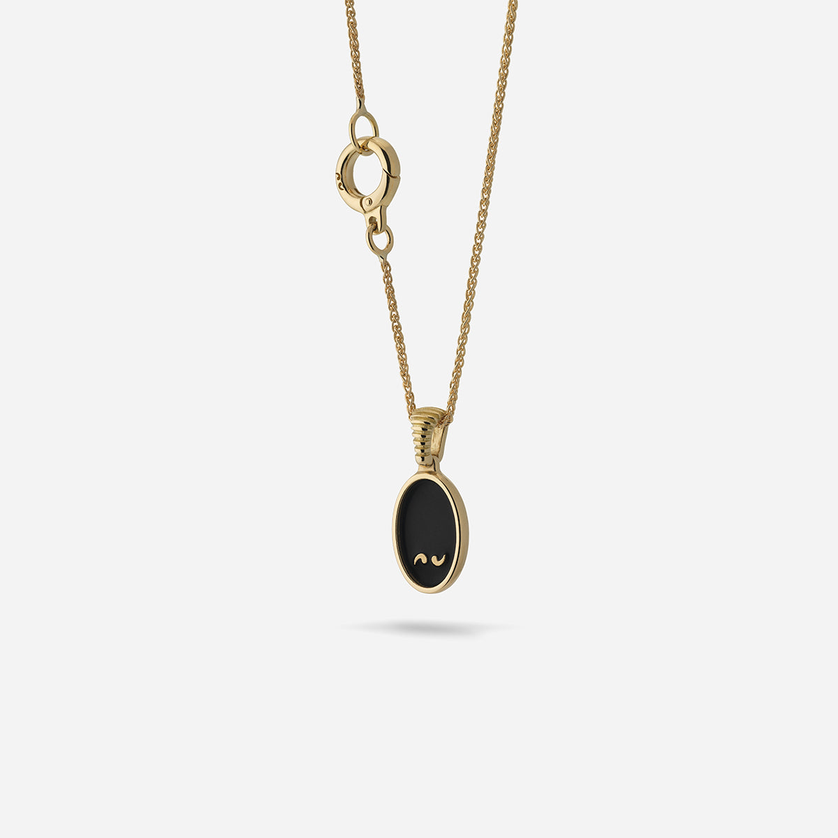 Ciondolo FRAME in oro smaltato nero 18k