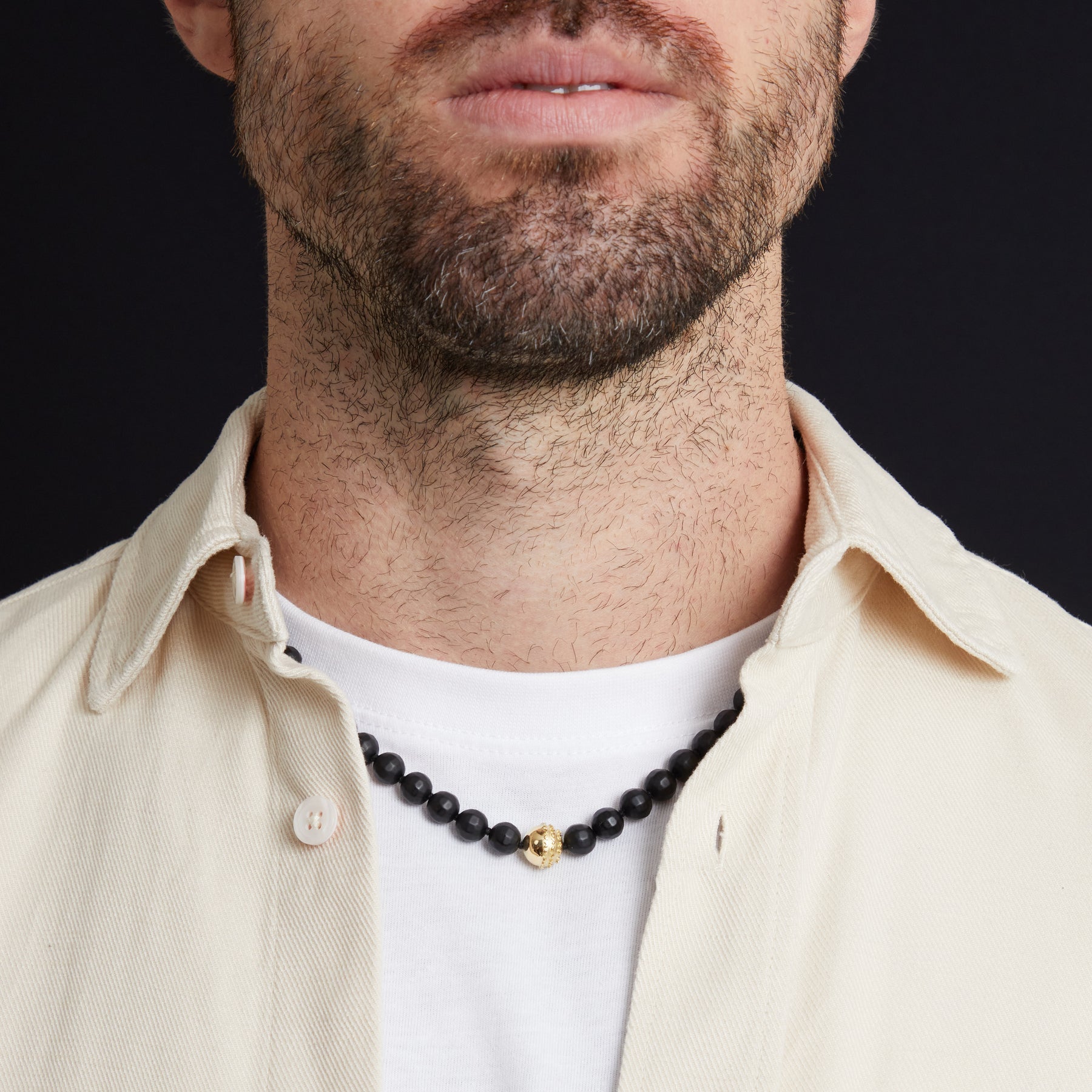 ICON Beaded Eternity Necklace with Black Onyx