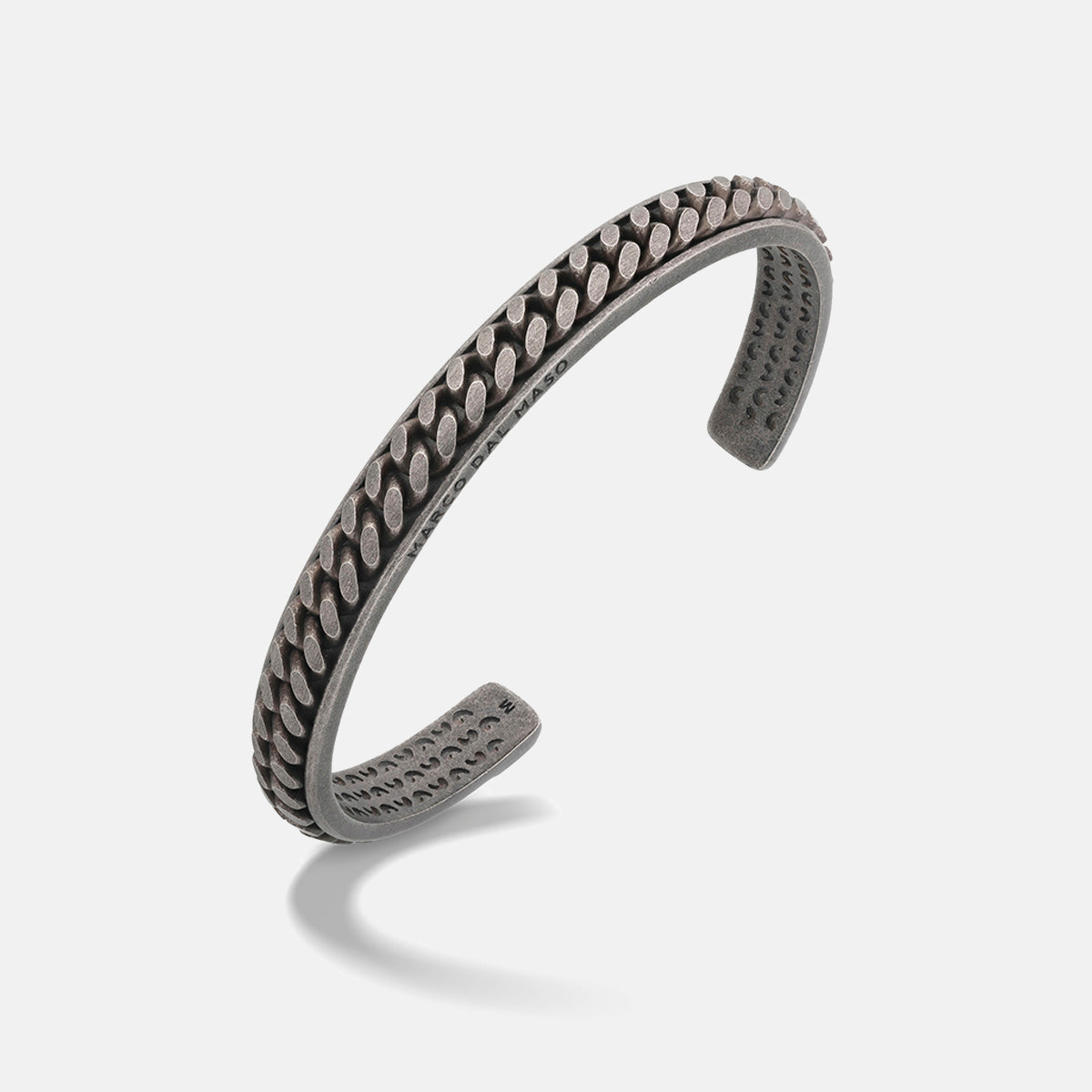 LASH Wide Chain Cuff, Oxidized Silver-Standard View