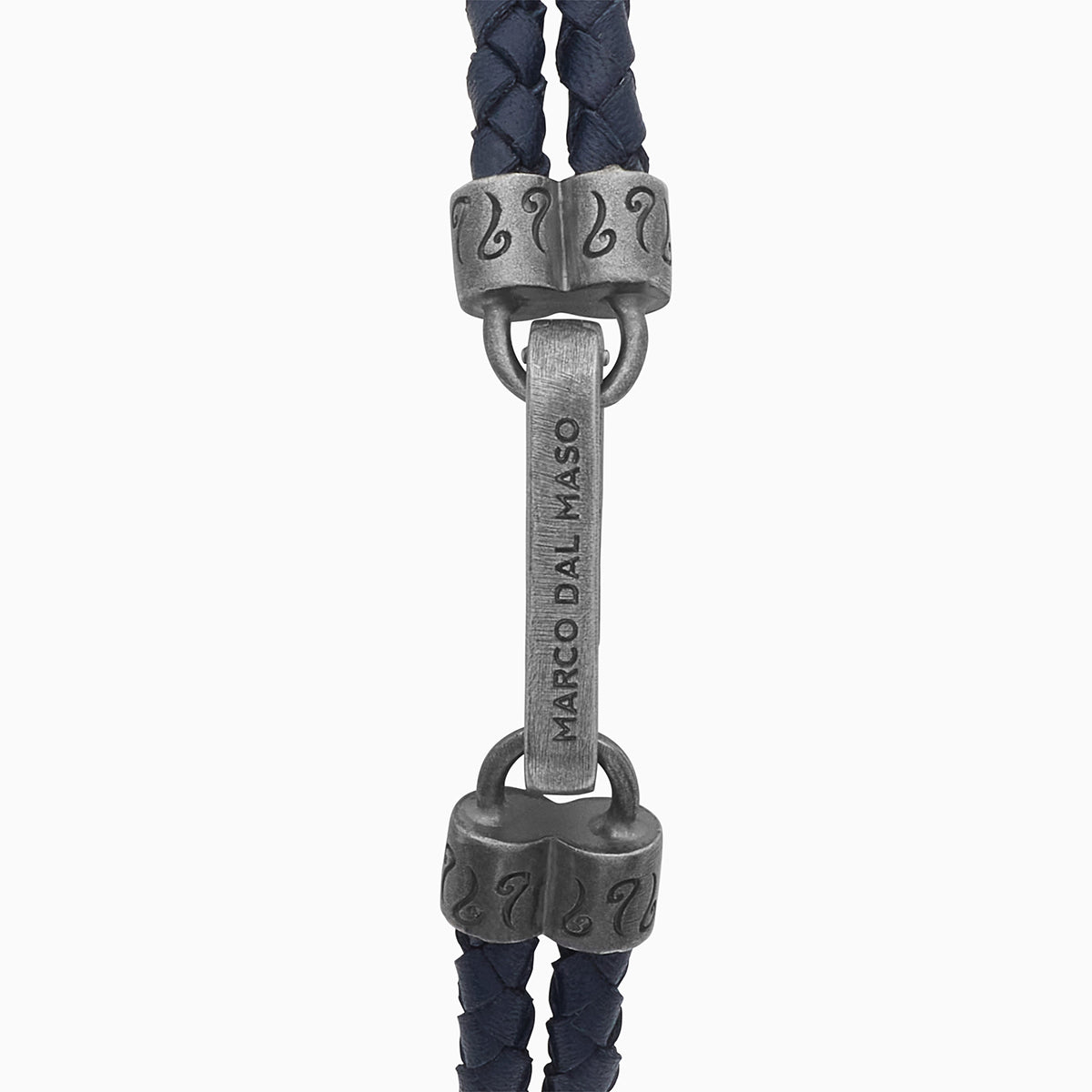 LASH Bold Marine Knot Bracelet, Blue Leather-Straight View