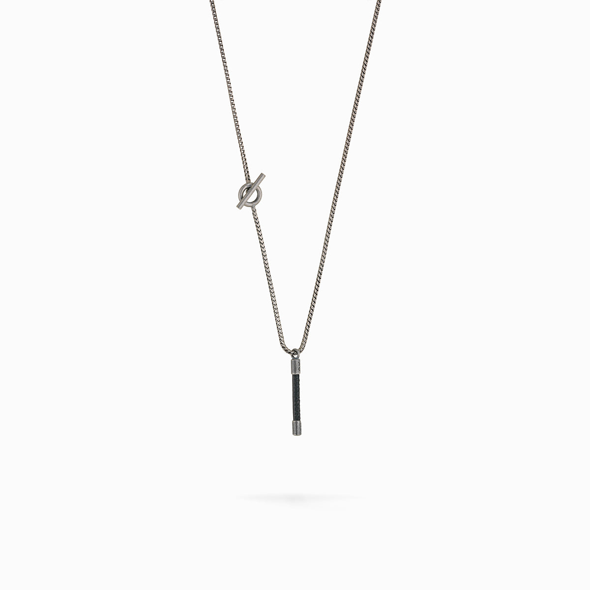 LASH Drop Chain, Black Leather-Standard View