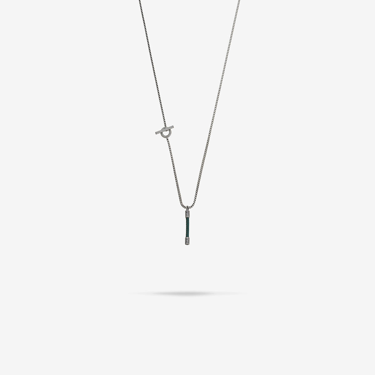 LASH Drop Chain, Green Leather-Standard View1