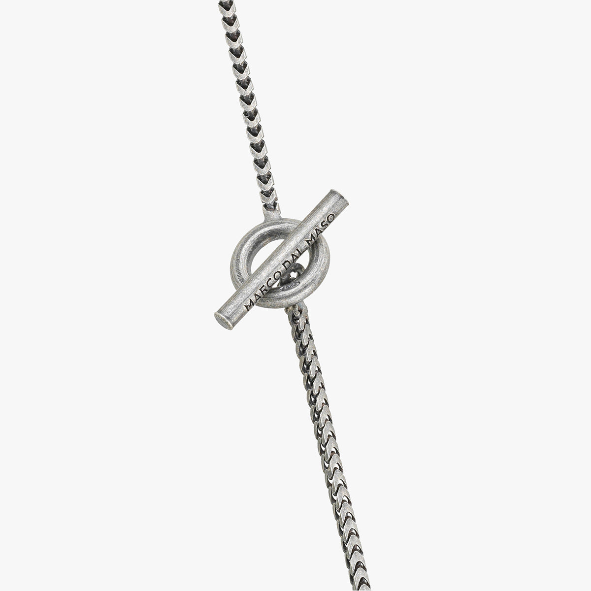 LASH Drop Chain, Green Leather-Close View
