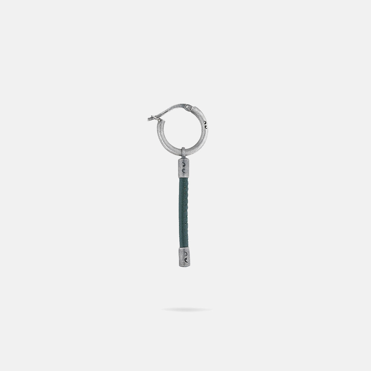 LASH Drop Earring, Green Leather-Standard View1