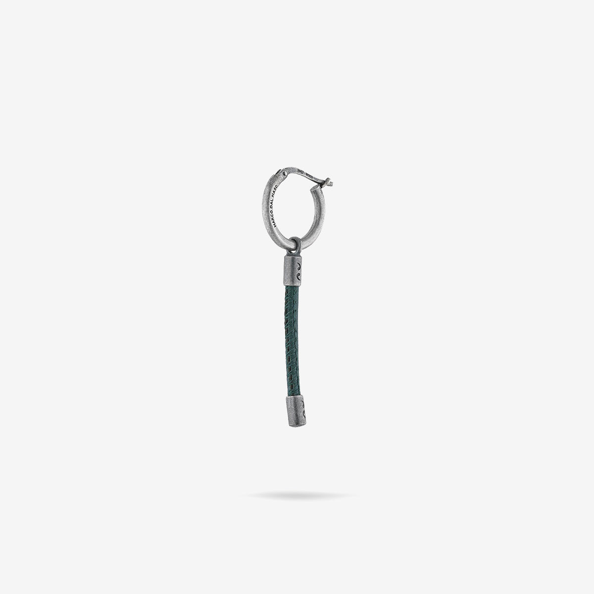 LASH Drop Earring, Green Leather-Standard View