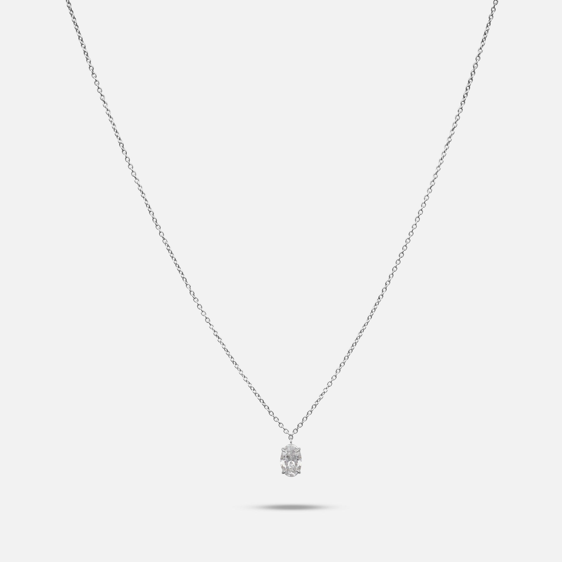 Eclipse Vesper Pendant in white diamond