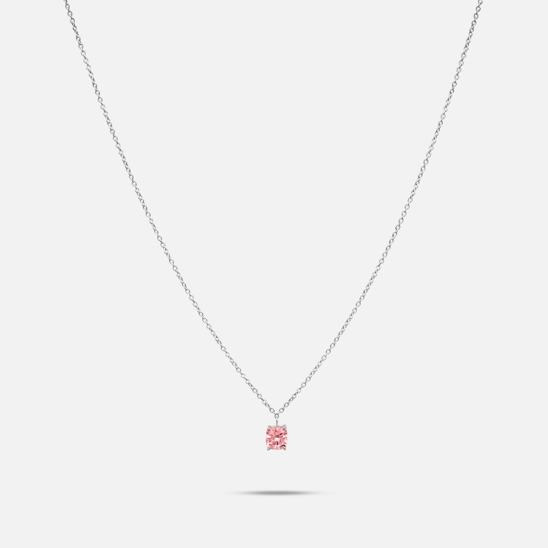 Eclipse Celeste Pendant in platinum with 1.00ct Pink lab grown diamond