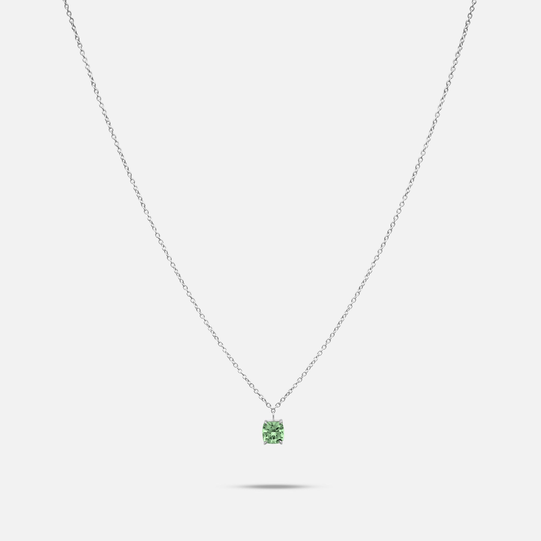 Eclipse Celeste Pendant in platinum with 1.00ct Green lab grown diamond