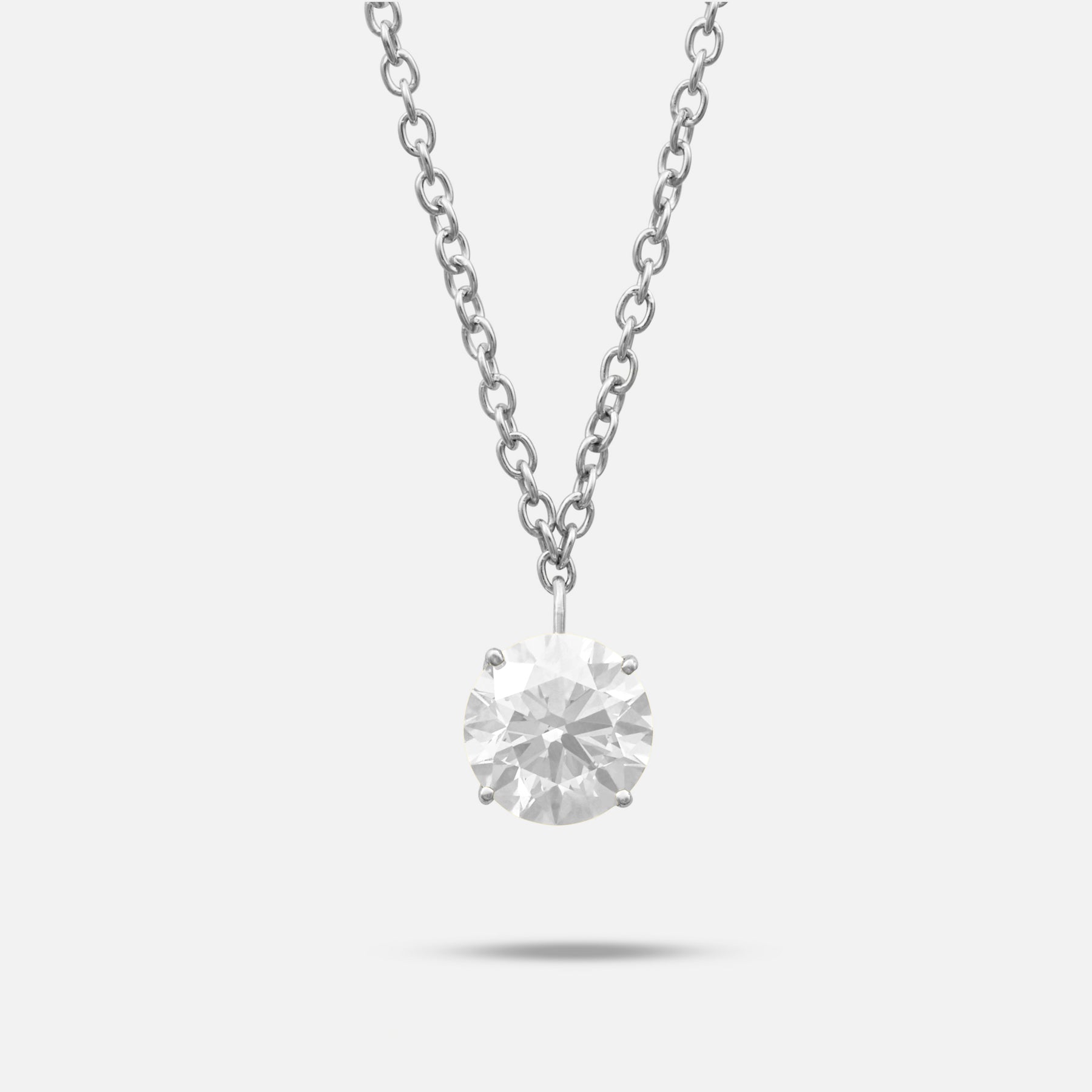 Close-up of White diamond details on Eclipse Luna Pendant