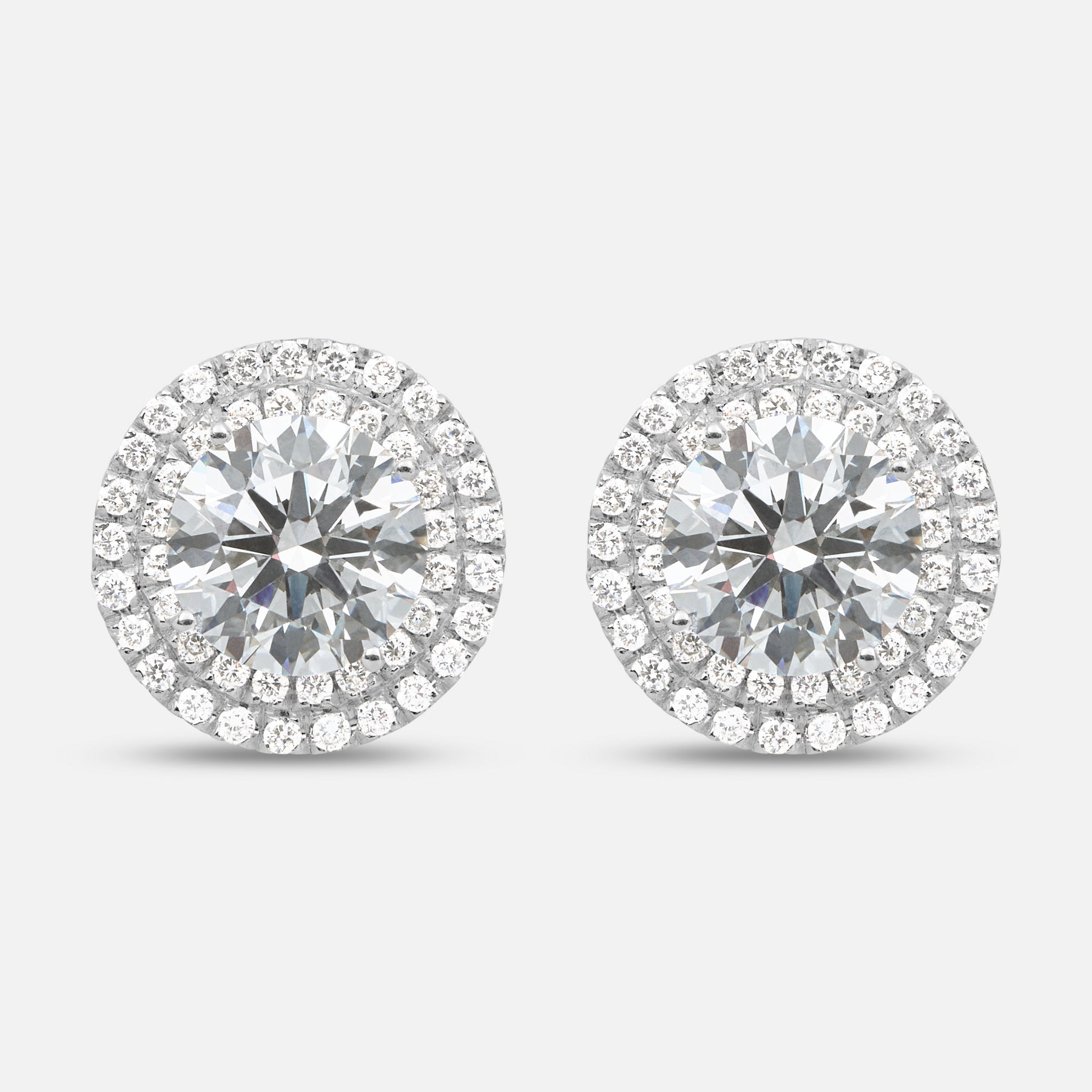 Eclipse Luna Starburst Earrings in white diamond