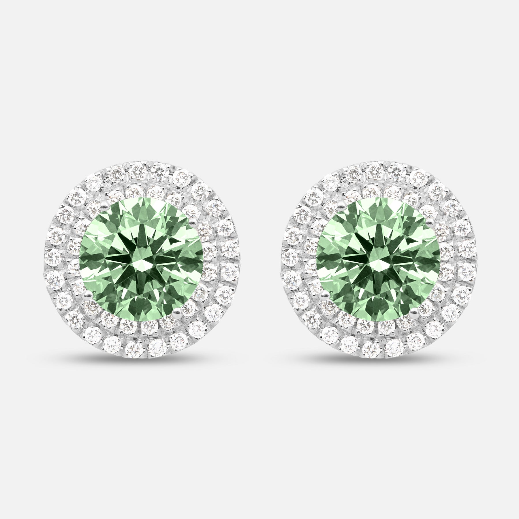 Eclipse Luna Starburst Earrings in green diamond