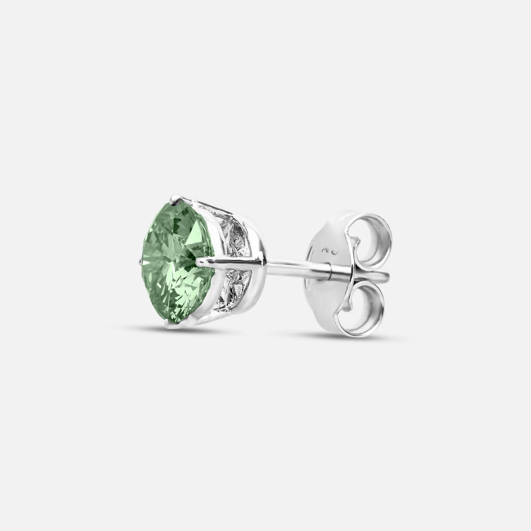 Close-up of green diamond details on Eclipse Luna Earrings