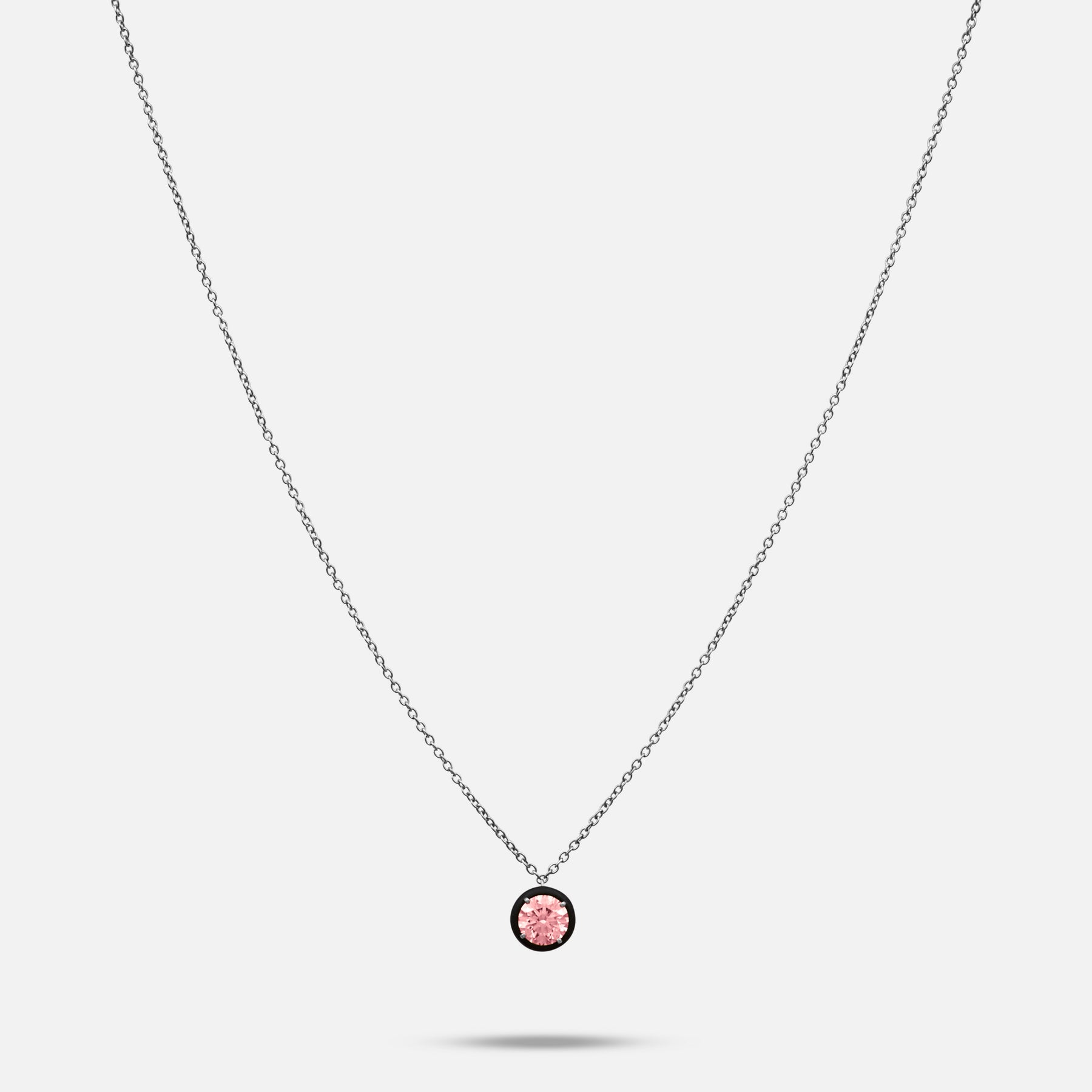 Eclipse Black Luna Pendant in pink diamond
