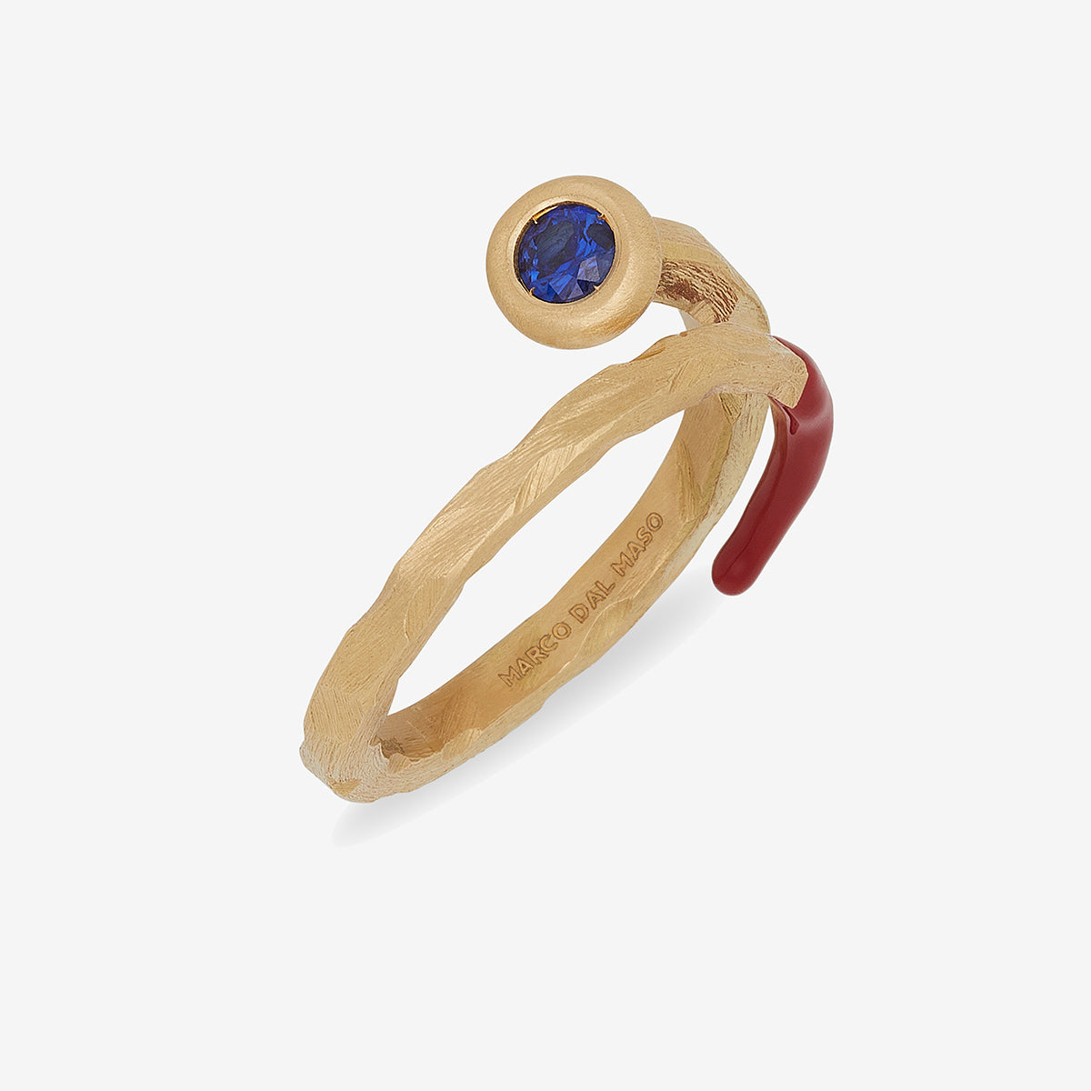 FORGED TRANSCENDENCE Gemstone Gold Ring in 18K Yellow Gold