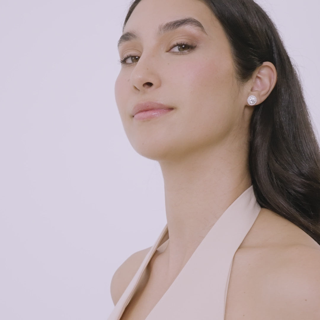 Eclipse Luna Starburst Earrings shown in motion to highlight detail and finish