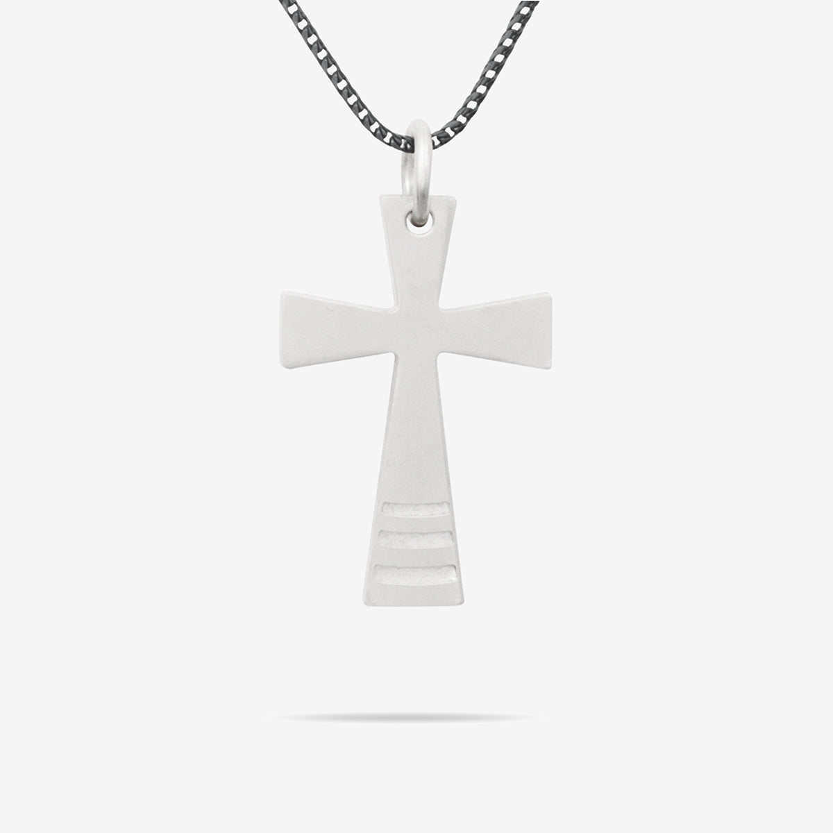 THE CROSS Byzantine Pendant, Matte Silver-Standard View
