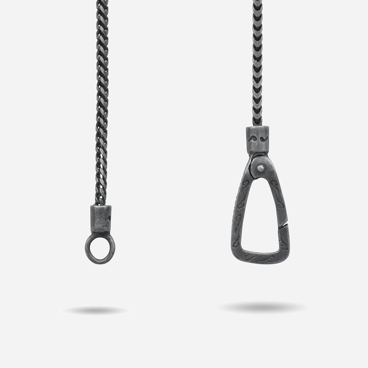 THE CROSS Latin Pendant, Rose Gold Vermeil, Brown Enamel-Clasp View