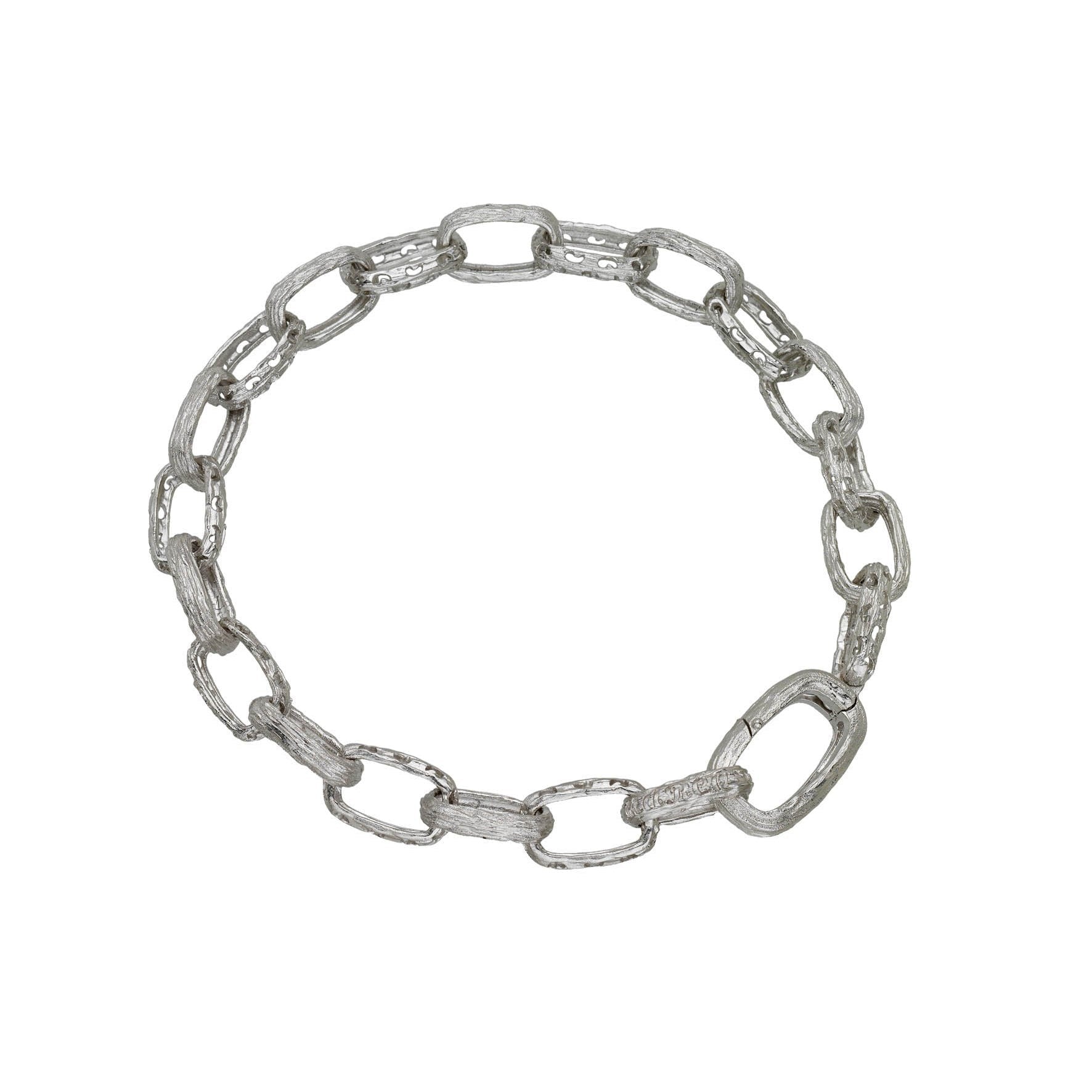 Warrior Link Bracelet in Silver with Sterling Silver