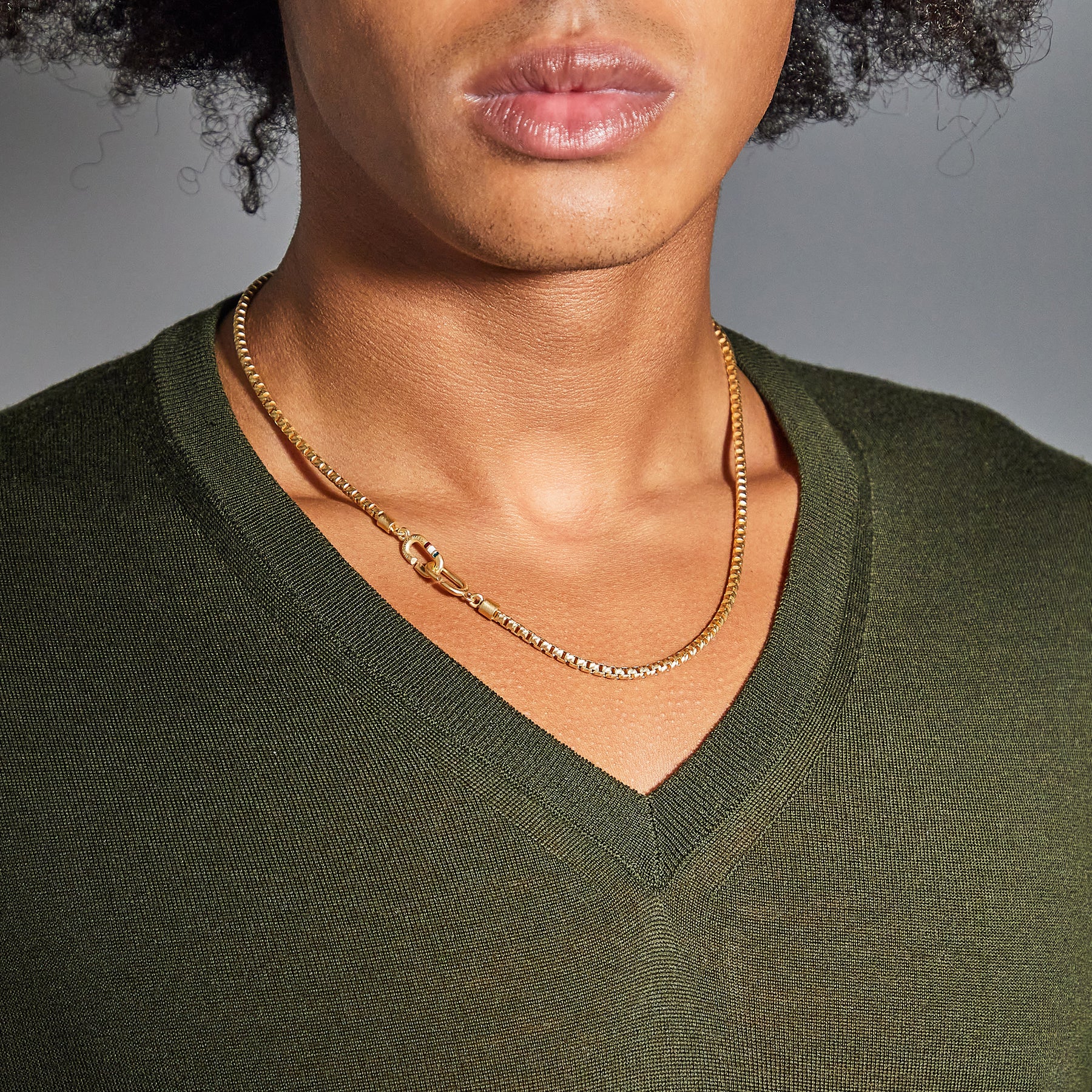 LINK 18K Yellow Gold Vermeil Chain, Yellow Gold Vermeil - Worn View