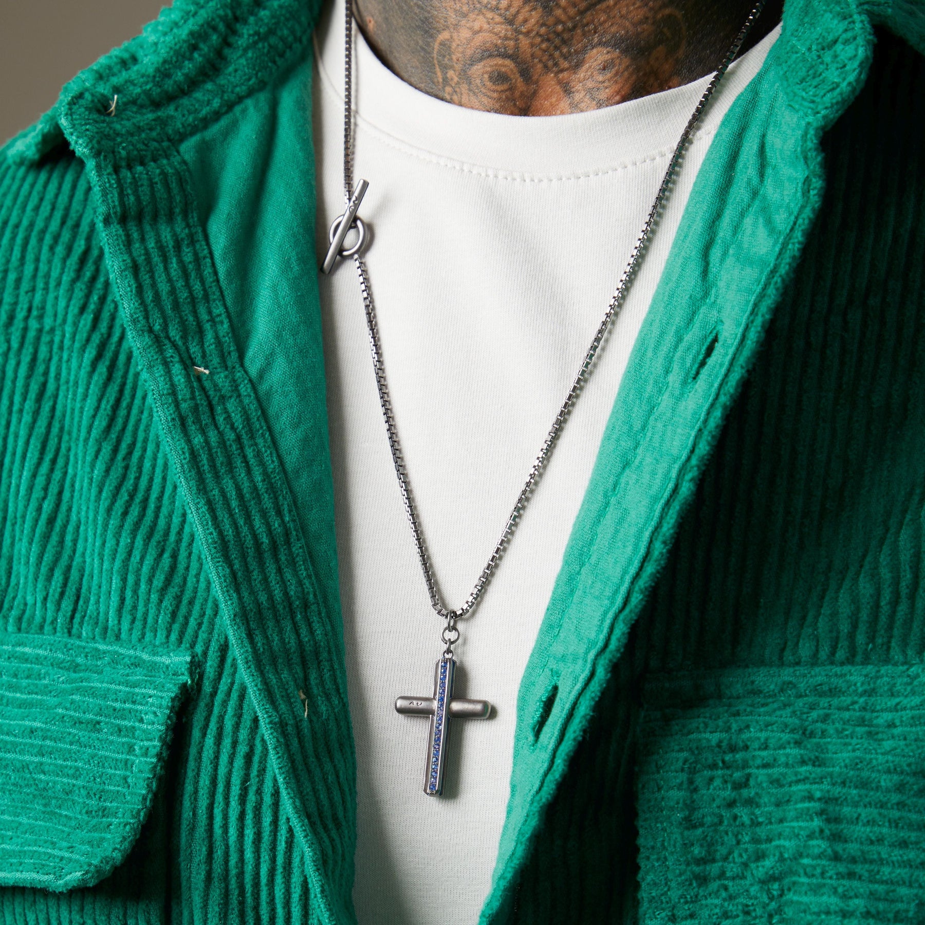 ACIES CROSS GEMSTONE PENDANT