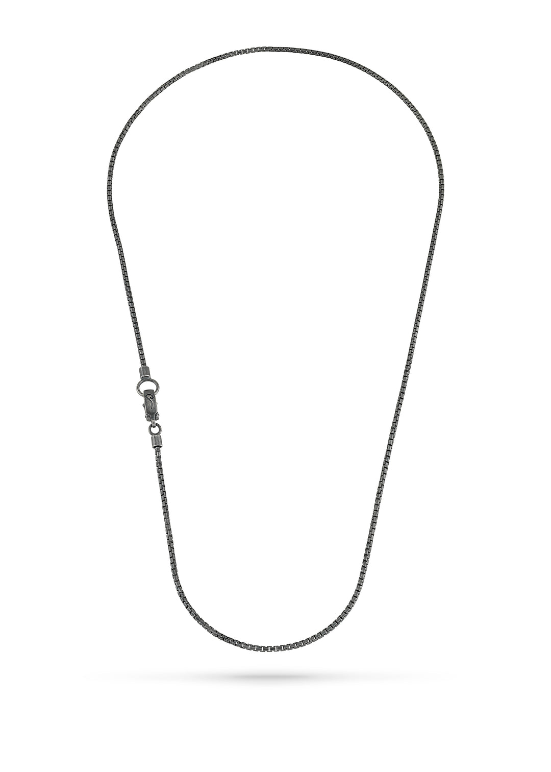Ulysses Faceted Oxidized Silver Necklace