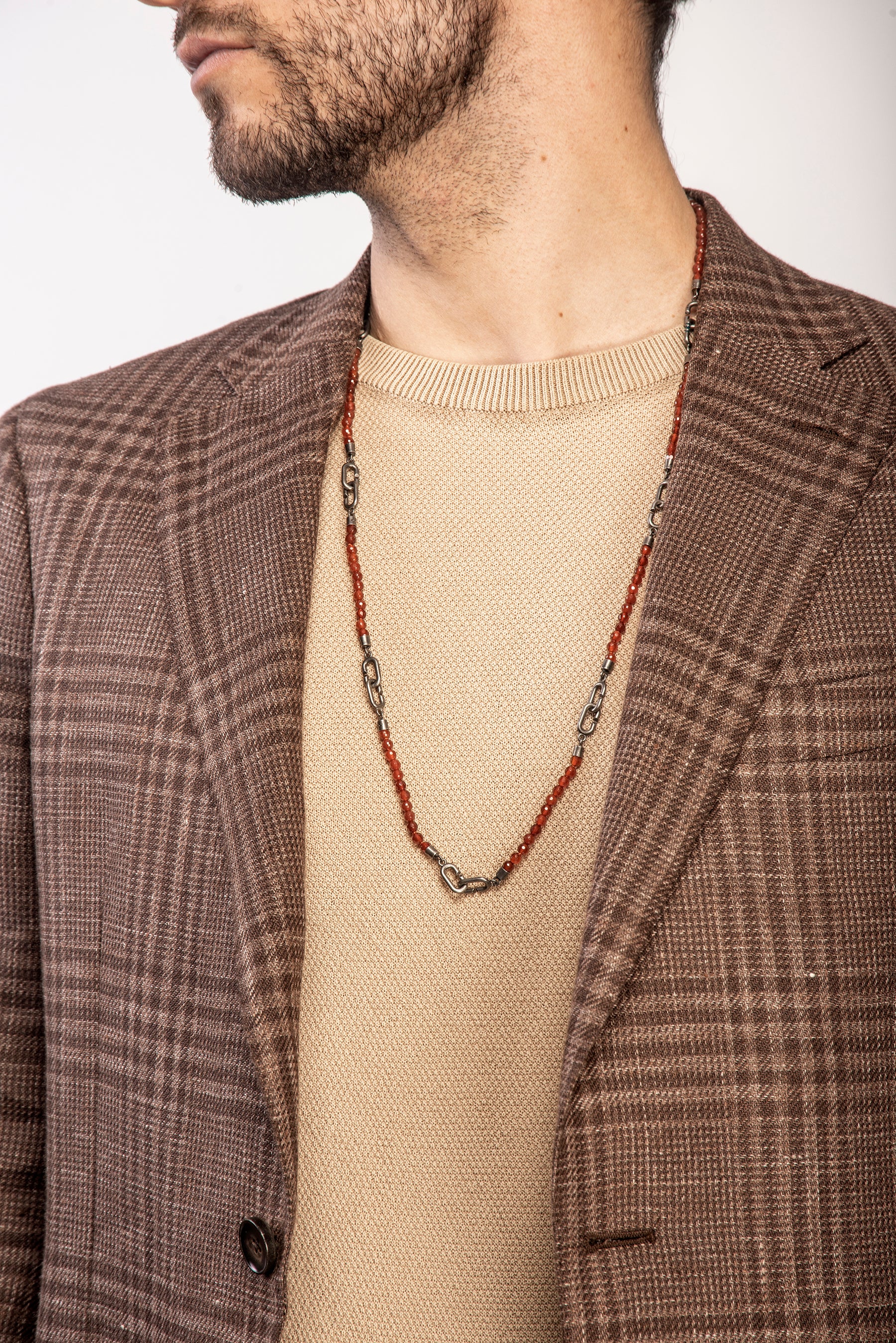 LINK 9 Links Beads Chain, Citrine - Worn View