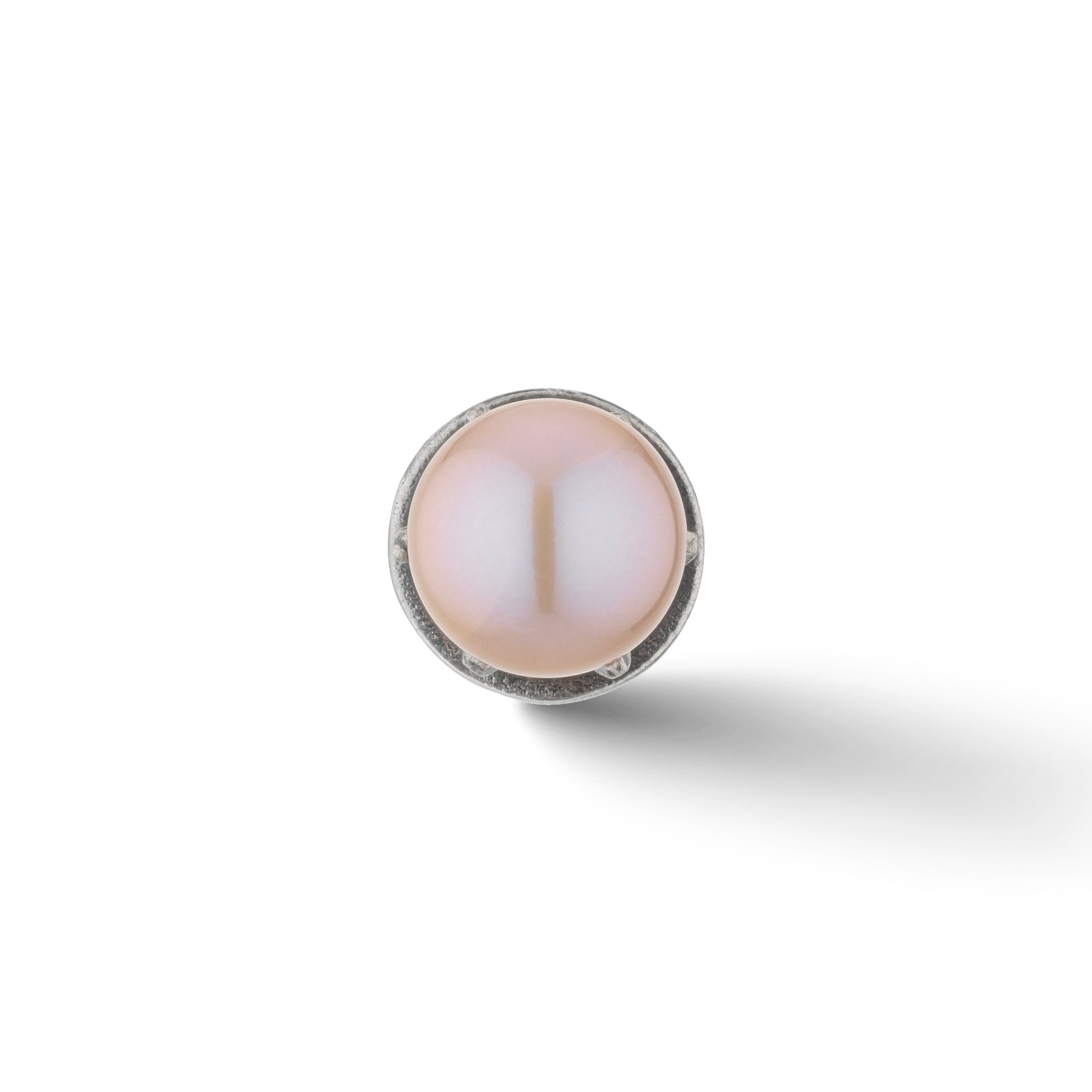 Calyx Mono Rose Pearl Earring